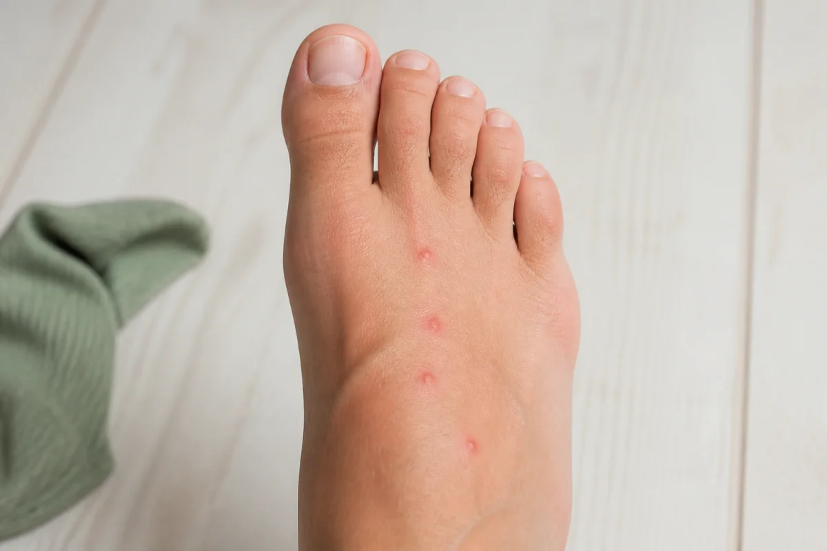 piqure punaise de lit pied